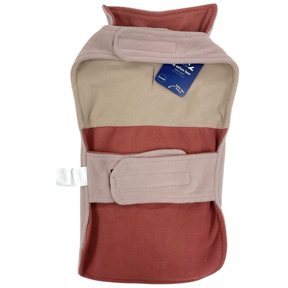 Youly M/L (16"-19") Dog Coat Reversible Fleece Warm Colorblock Dusty Red NWT - Picture 4 of 5